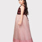 Wine Coloured Pleating Fabric Maxi Dress Gown For Girls - Betty Ethnic India - Gown - Betty Girls Wear Online