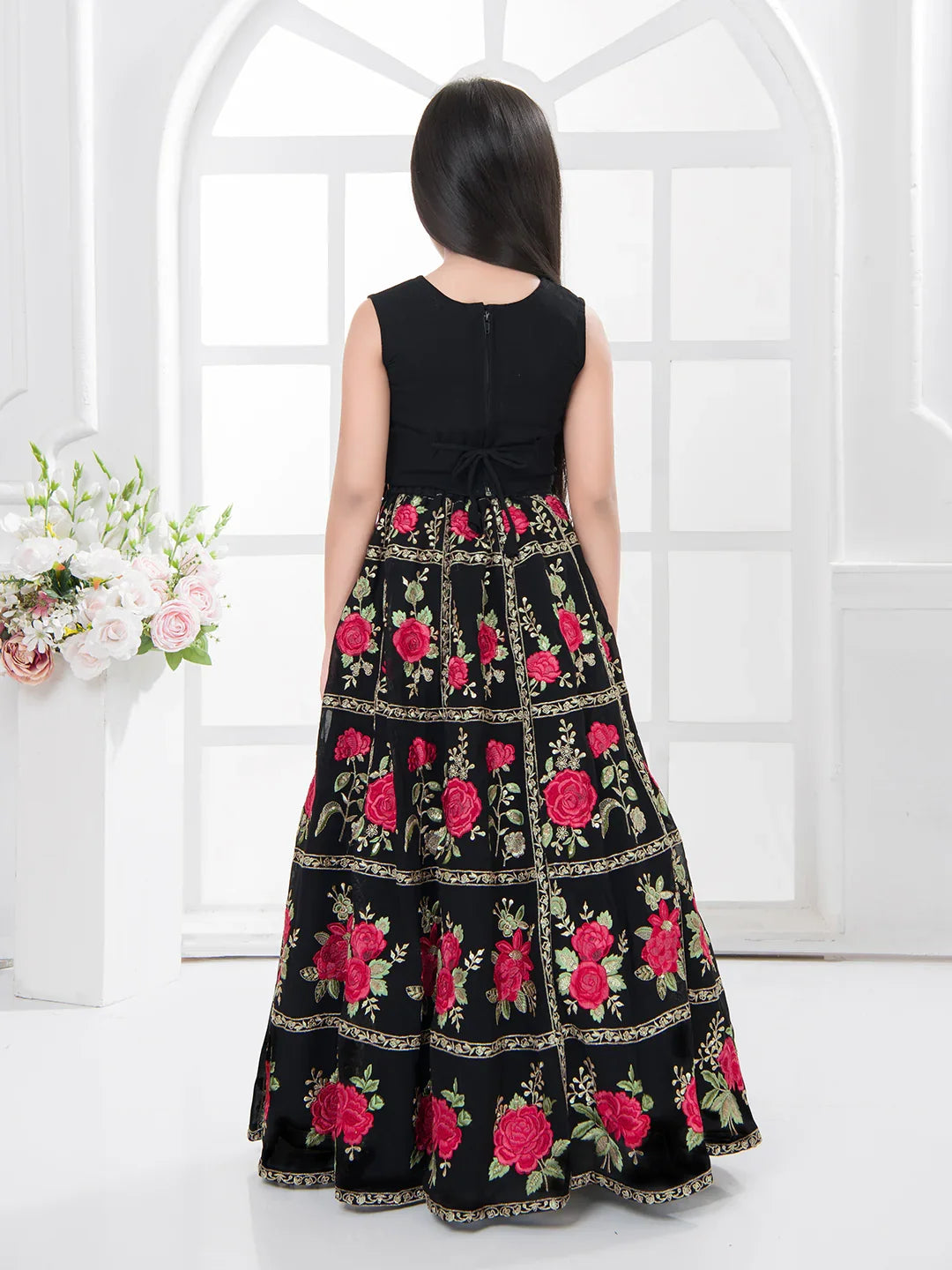 Premium Lehenga Choli Set for Girls – Jacket Style Premium Party Wear (Black)