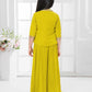 Yellow Embroidered Top & Palazzo Set with Shimmer Work Jacket – Festive Wear for Girls