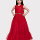 Red Coloured Imported Net Gown For Girls \ Ball Gown For Girls - Betty Ethnic India - Gown - Betty Girls Wear Online