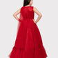 Red Coloured Imported Net Gown For Girls \ Ball Gown For Girls - Betty Ethnic India - Gown - Betty Girls Wear Online