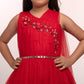 Red Coloured Imported Net Gown For Girls \ Ball Gown For Girls - Betty Ethnic India - Gown - Betty Girls Wear Online