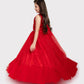 Red Coloured Imported Net Gown For Girls \ Ball Gown For Girls - Betty Ethnic India - Gown - Betty Girls Wear Online