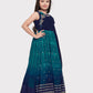 Navy Blue Coloured Wire Style Concept With Attached Dupatta Fancy Gown For Girls - Betty Ethnic India - Gown - Betty Girls Wear Online