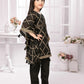 Betty Girls' Black Kaftan Set – Festive Tunic & Trouser Outfit