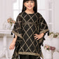 Betty Girls' Black Kaftan Set – Festive Tunic & Trouser Outfit