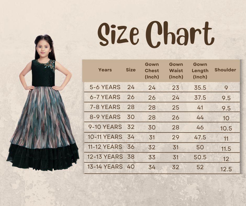 Bottle Green Coloured Tissue Fabric Maxi Length Dress With Layer Style Gown For Girls - Betty Ethnic India - Gown - Betty Girls Wear Online