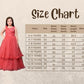 Tomato Coloured Wire Styled Net Maxi Dress Gown For Girls - Betty Ethnic India - Gown - Betty Girls Wear Online