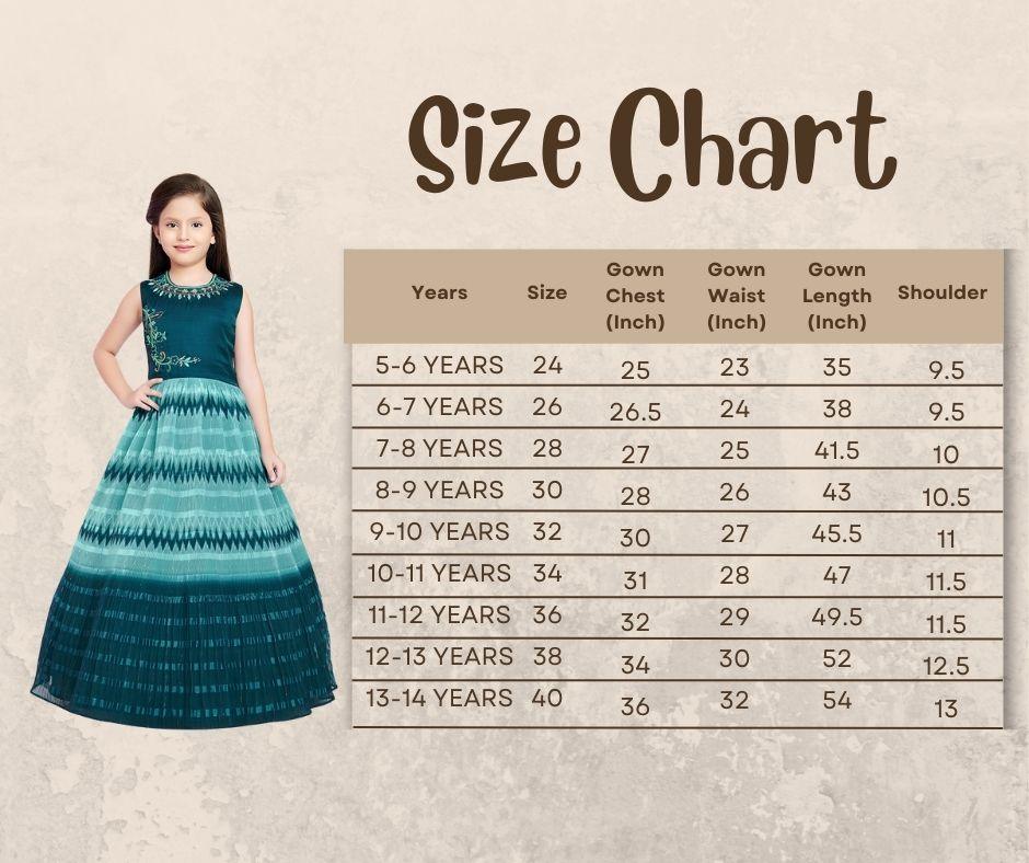 Blue Coloured Ethnic Gown Maxi Dress Chinon Fabric Gown For Girls - Betty Ethnic India - Gown - Betty Girls Wear Online