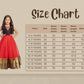 Red Embellished Pattu Pavadai Net Gown For Girls - Betty Ethnic India - Gown - Betty Girls Wear Online