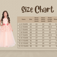 Peach Coloured Floral Fabric Imported Net Gown For Girls - Betty Ethnic India - Gown - Betty Girls Wear Online