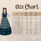 Teal Coloured Hand Embroidery Maxi Dress Gown For Girls - Betty Ethnic India - Gown - Betty Girls Wear Online