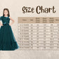 Peacock Blue Coloured Imported Net One Side Shoulder Pattern Gown For Girls - Betty Ethnic India - Gown - Betty Girls Wear Online
