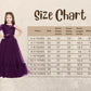 Wine Coloured Imported Net One Side Shoulder Pattern Gown For Girls - Betty Ethnic India - Gown - Betty Girls Wear Online