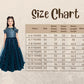 Peacock Blue Coloured Off Shoulder Self Design Maxi Dress Gown For Girls - Betty Ethnic India - Gown - Betty Girls Wear Online