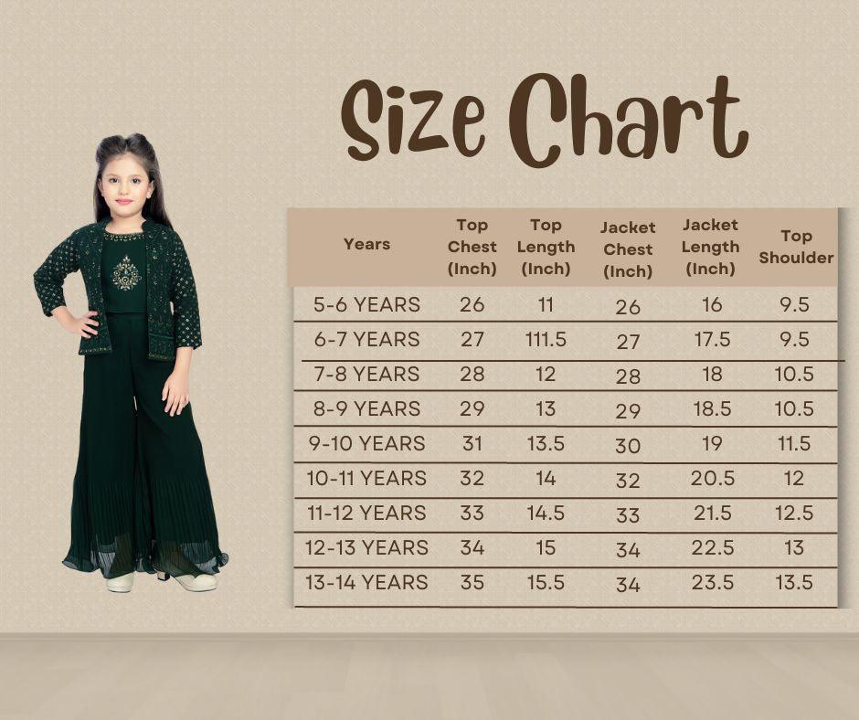 Georgette Party Wear Girls Maroon Kurti Palazzo Set, 7 To 9 Years at Rs  475/set in Kolkata