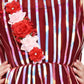 Maroon Coloured Stripe Style Pattern Frock For Girls - Betty Ethnic India - Frock - Betty Girls Wear Online