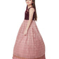 Wine Coloured Trendy Wire Styled Pattern Maxi Dress Gown For Girls - Betty Ethnic India - Gown - Betty Girls Wear Online