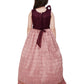 Wine Coloured Trendy Wire Styled Pattern Maxi Dress Gown For Girls - Betty Ethnic India - Gown - Betty Girls Wear Online
