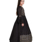 Grey Coloured Separate Jacket Style Gown For Girls - Betty Ethnic India - Gown - Betty Girls Wear Online