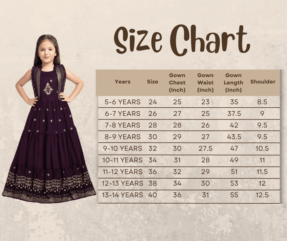 Wine Coloured Gown With Jacket Heavy Embroidery Fabric For Girls - Betty Ethnic India - Gown - Betty Girls Wear Online