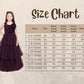 Wine Coloured Big Flower Pattern Gown For Girls - Betty Ethnic India - Gown - Betty Girls Wear Online