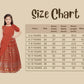 Rust Embellished Georgette With Saree Style Dupatta Attached Gown For Girls - Betty Ethnic India - Gown - Betty Girls Wear Online