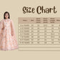 Peach Coloured Floral Imported Net Double Sided Sleeve Styled Gown For Girls - Betty Ethnic India - Gown - Betty Girls Wear Online