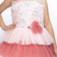 Pink Coloured Layered Maxi Dress Trendy Frill Concept Gown For Girls - Betty Ethnic India - Gown - Betty Girls Wear Online