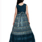 Teal Coloured Hand Embroidery Maxi Dress Gown For Girls - Betty Ethnic India - Gown - Betty Girls Wear Online