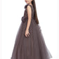 Grapes Coloured Net Fabric Party Wear Maxi Dress Gown For Girls - Betty Ethnic India - Gown - Betty Girls Wear Online