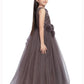 Grapes Coloured Net Fabric Party Wear Maxi Dress Gown For Girls - Betty Ethnic India - Gown - Betty Girls Wear Online