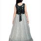 Grey Coloured Pleating Fabric Maxi Dress Gown For Girls - Betty Ethnic India - Gown - Betty Girls Wear Online