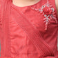 Tomato Coloured Wire Styled Net Maxi Dress Gown For Girls - Betty Ethnic India - Gown - Betty Girls Wear Online