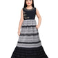 Grey Coloured Ethnic Gown Maxi Dress Chinon Fabric Gown For Girls - Betty Ethnic India - Gown - Betty Girls Wear Online