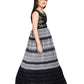 Grey Coloured Ethnic Gown Maxi Dress Chinon Fabric Gown For Girls - Betty Ethnic India - Gown - Betty Girls Wear Online
