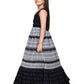 Grey Coloured Ethnic Gown Maxi Dress Chinon Fabric Gown For Girls - Betty Ethnic India - Gown - Betty Girls Wear Online