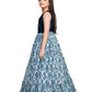 Peacock Blue Coloured Ethnic Maxi Dress Gown For Girls - Betty Ethnic India - Gown - Betty Girls Wear Online