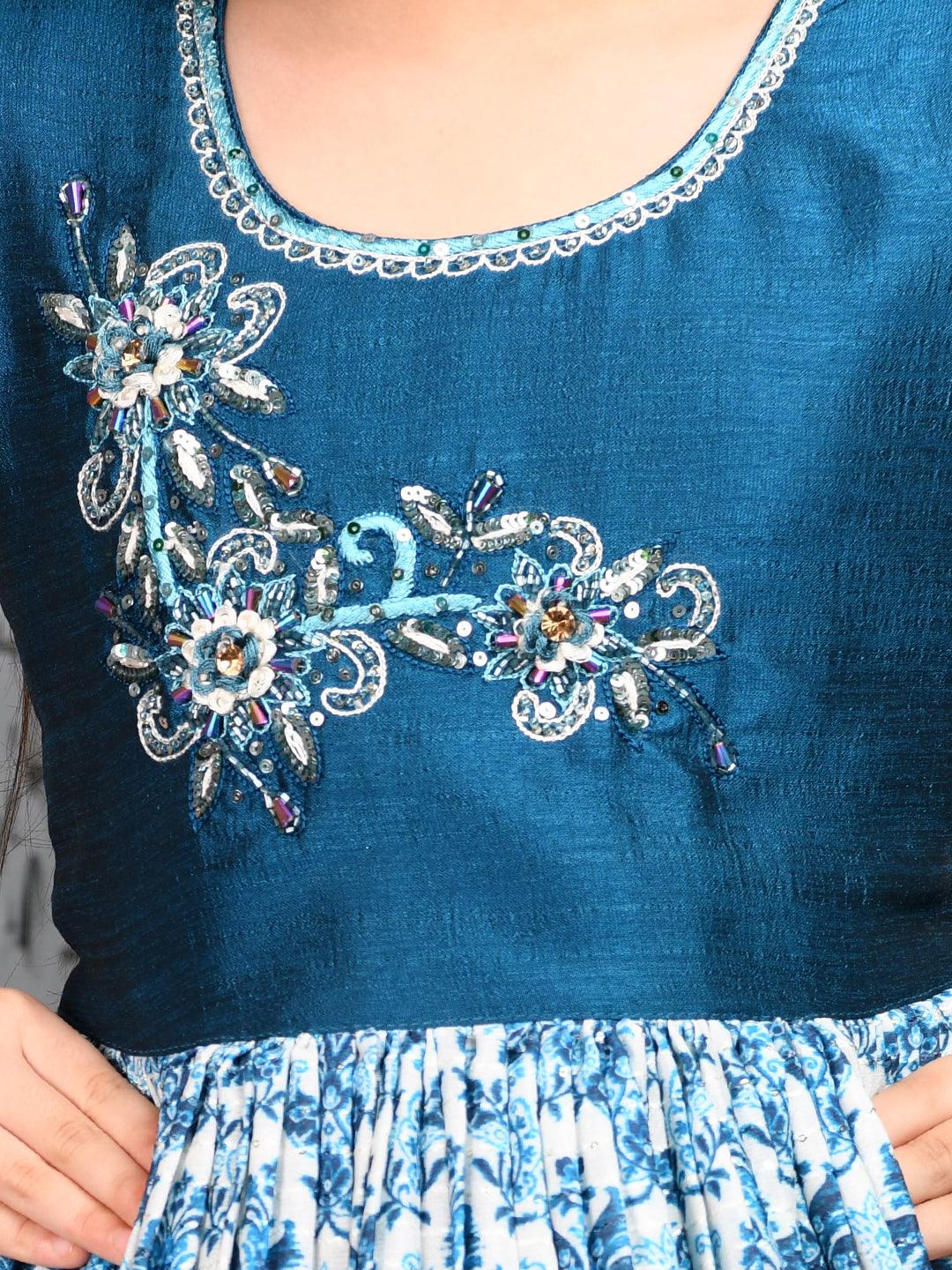 Buy blue anarkali gown at Karagiri – Karagiri Global