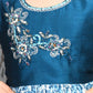Peacock Blue Coloured Ethnic Maxi Dress Gown For Girls - Betty Ethnic India - Gown - Betty Girls Wear Online