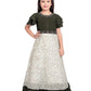 Mehendi Green Coloured Gown For Girls - Betty Ethnic India - Gown - Betty Girls Wear Online