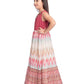 Rose Coloured Ethnic Motifs Gown For Girls - Betty Ethnic India - Gown - Betty Girls Wear Online