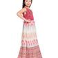 Rose Coloured Ethnic Motifs Gown For Girls - Betty Ethnic India - Gown - Betty Girls Wear Online
