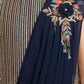 Navy Blue Striped Sequinned Kurta with Sharara & With Dupatta For Girls - Betty Ethnic India - Gharara / Sharara Set - Betty Girls Wear Online