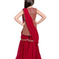 Red Striped Sequinned Kurta with Sharara & With Dupatta For Girls - Betty Ethnic India - Gharara / Sharara Set - Betty Girls Wear Online