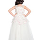 White Coloured Floral Fabric Imported Net Gown For Girls - Betty Ethnic India - Gown - Betty Girls Wear Online