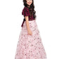 Wine Coloured Imported Floral Net Gown For Girls - Betty Ethnic India - Gown - Betty Girls Wear Online