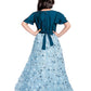 Blue Coloured Imported Floral Net Gown For Girls - Betty Ethnic India - Gown - Betty Girls Wear Online