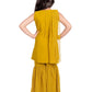 Mustard Embellished Kurta & Sharara Set For Girls - Betty Ethnic India - Gharara / Sharara Set - Betty Girls Wear Online