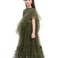 Girls Green & Gold-Toned Embellished Sequinned Ready to Wear Lehenga & Blouse With Dupatta - Betty Ethnic India - Saris & Lehengas - Betty Girls Wear Online